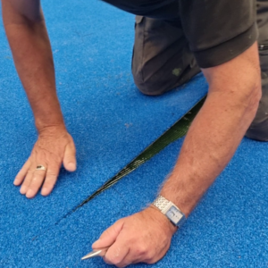 Réalisation de jonction de gazon synthétique